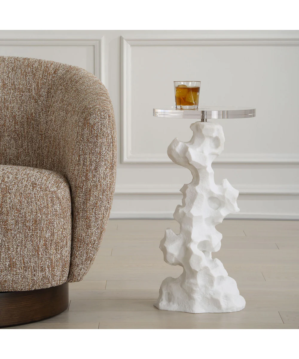 Remnant White Stone Drink Table - Image 2