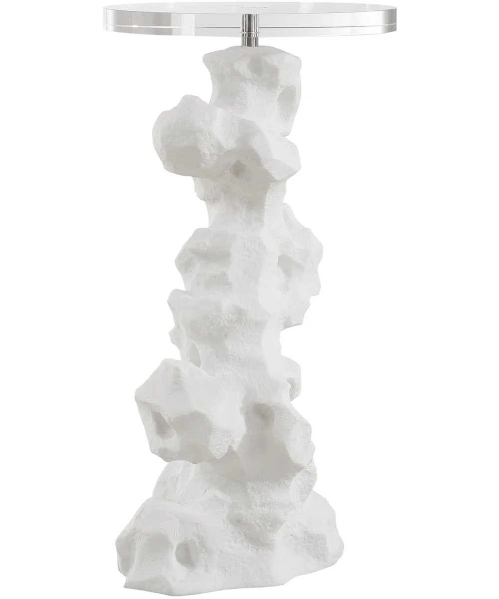 Remnant White Stone Drink Table - Image 3