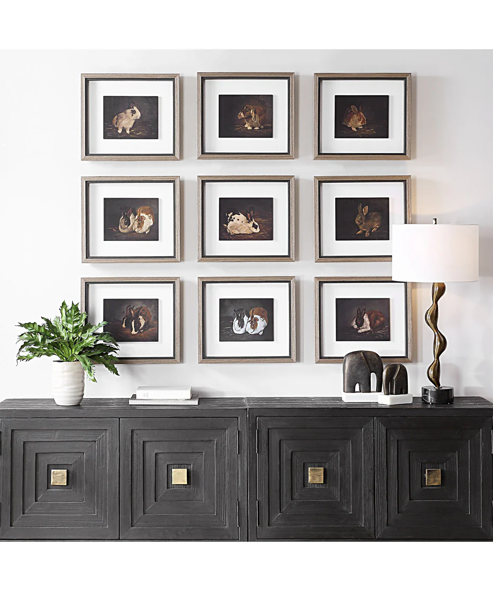 Resting Bunny Framed Prints Set/9 - Image 2