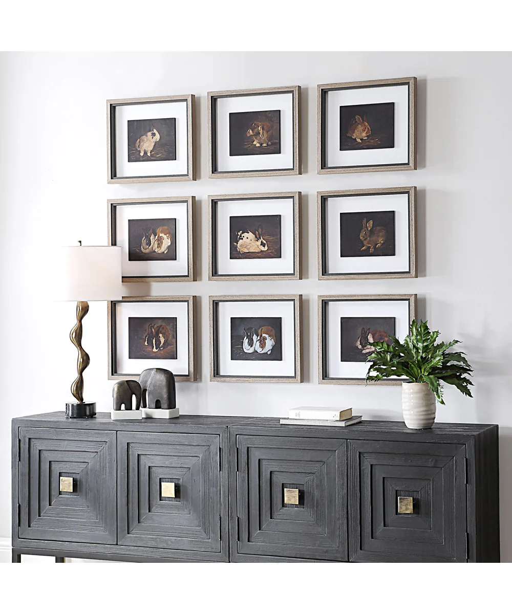 Resting Bunny Framed Prints Set/9 - Image 3