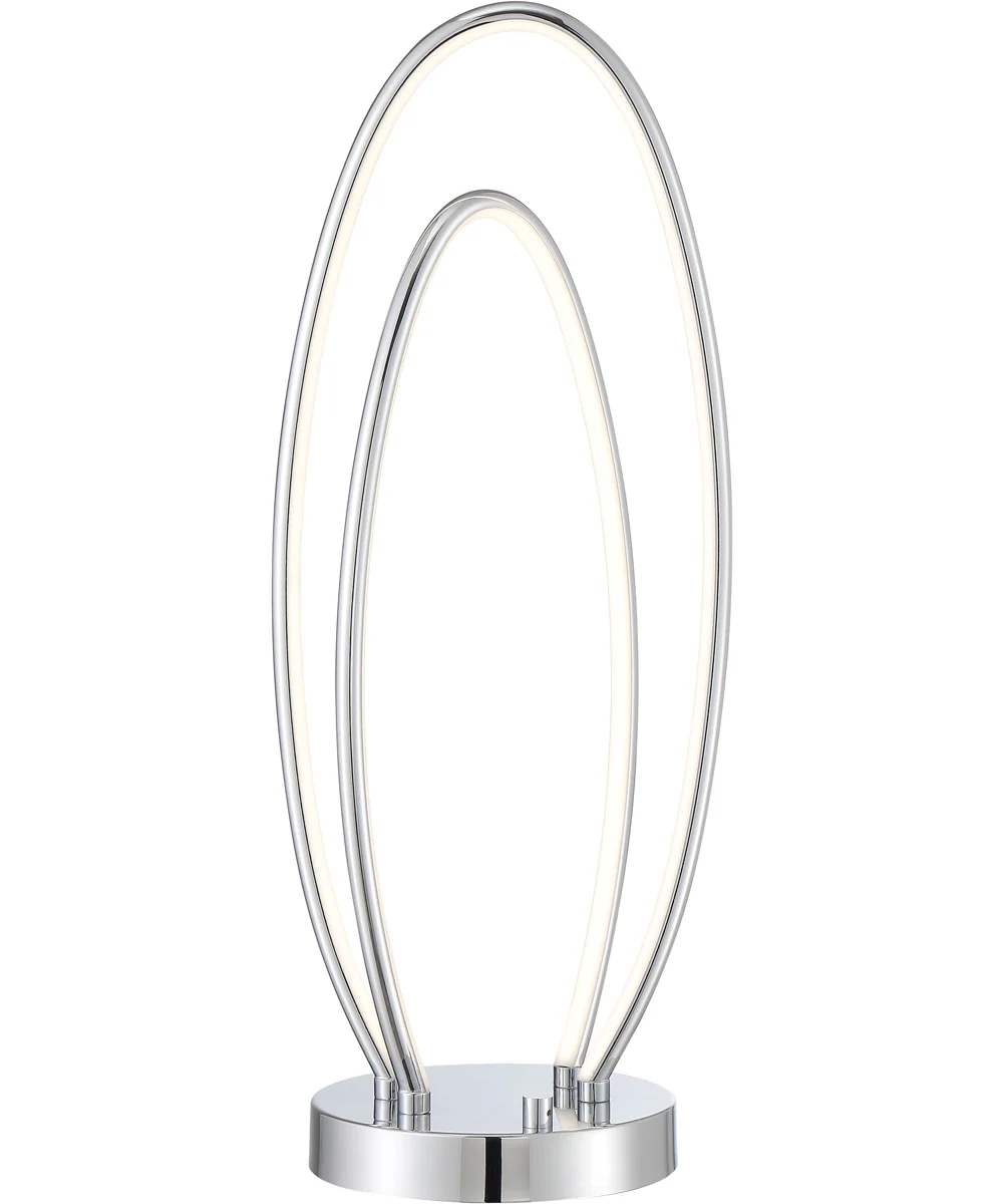Rhea 1-Light Led Table Lamp Chrome