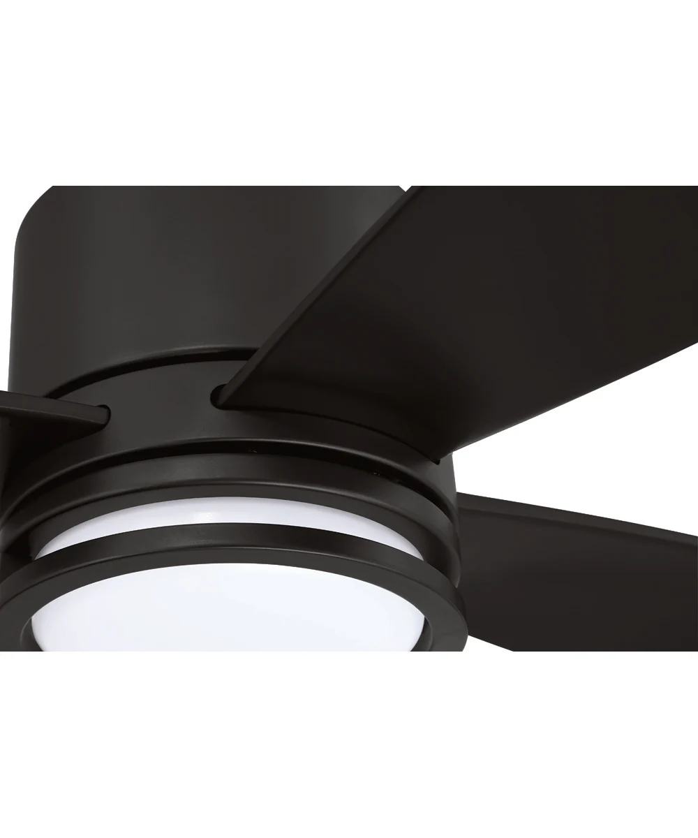 Rhett 52" 4-Blade Indoor/Outdoor Ceiling Fan Damp Rated 1-Light Fan Flat Black - Image 6