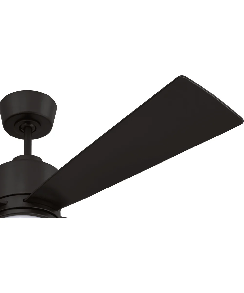 Rhett 52" 4-Blade Indoor/Outdoor Ceiling Fan Damp Rated 1-Light Fan Flat Black - Image 8