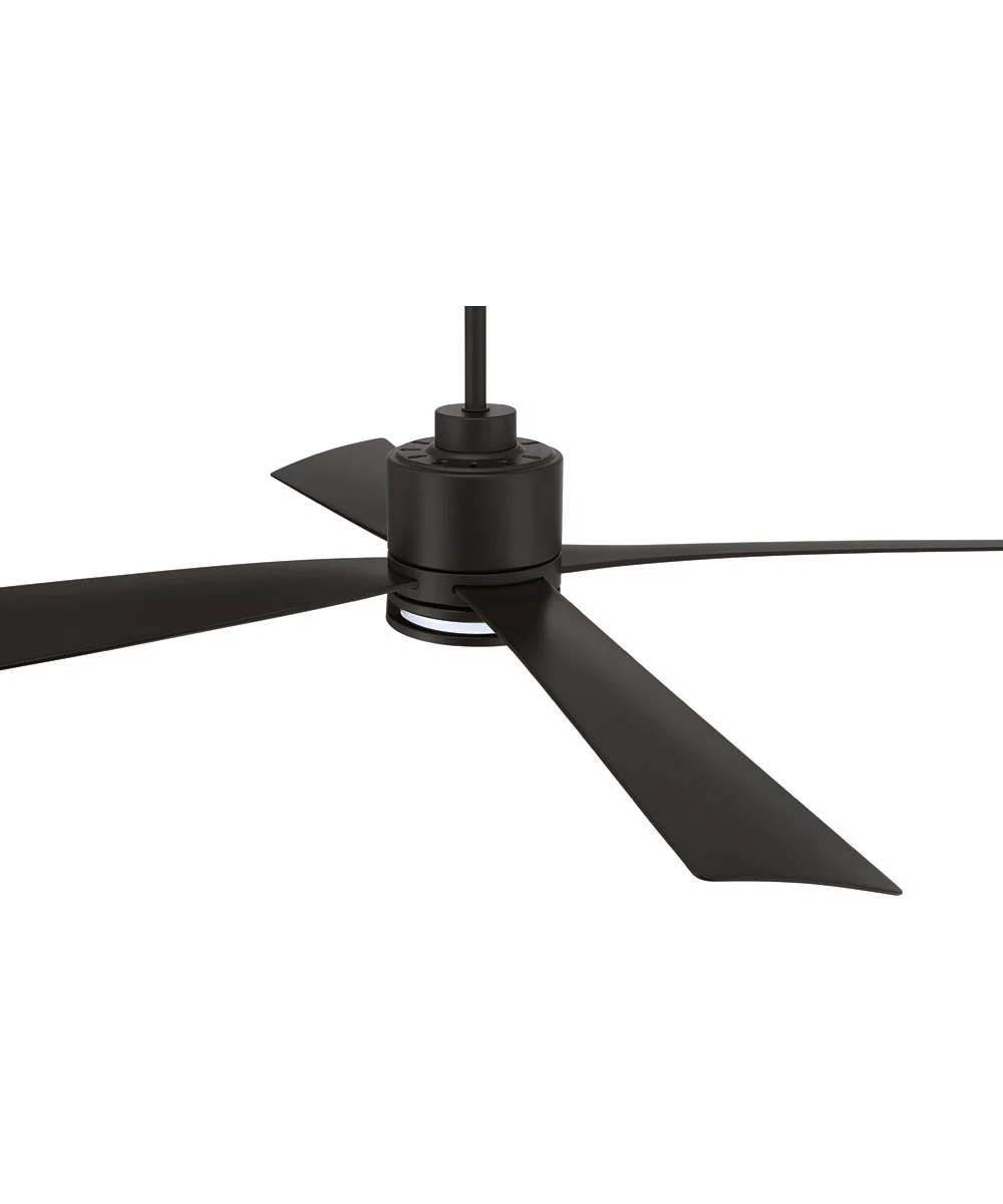 Rhett 52" 4-Blade Indoor/Outdoor Ceiling Fan Damp Rated 1-Light Fan Flat Black - Image 9