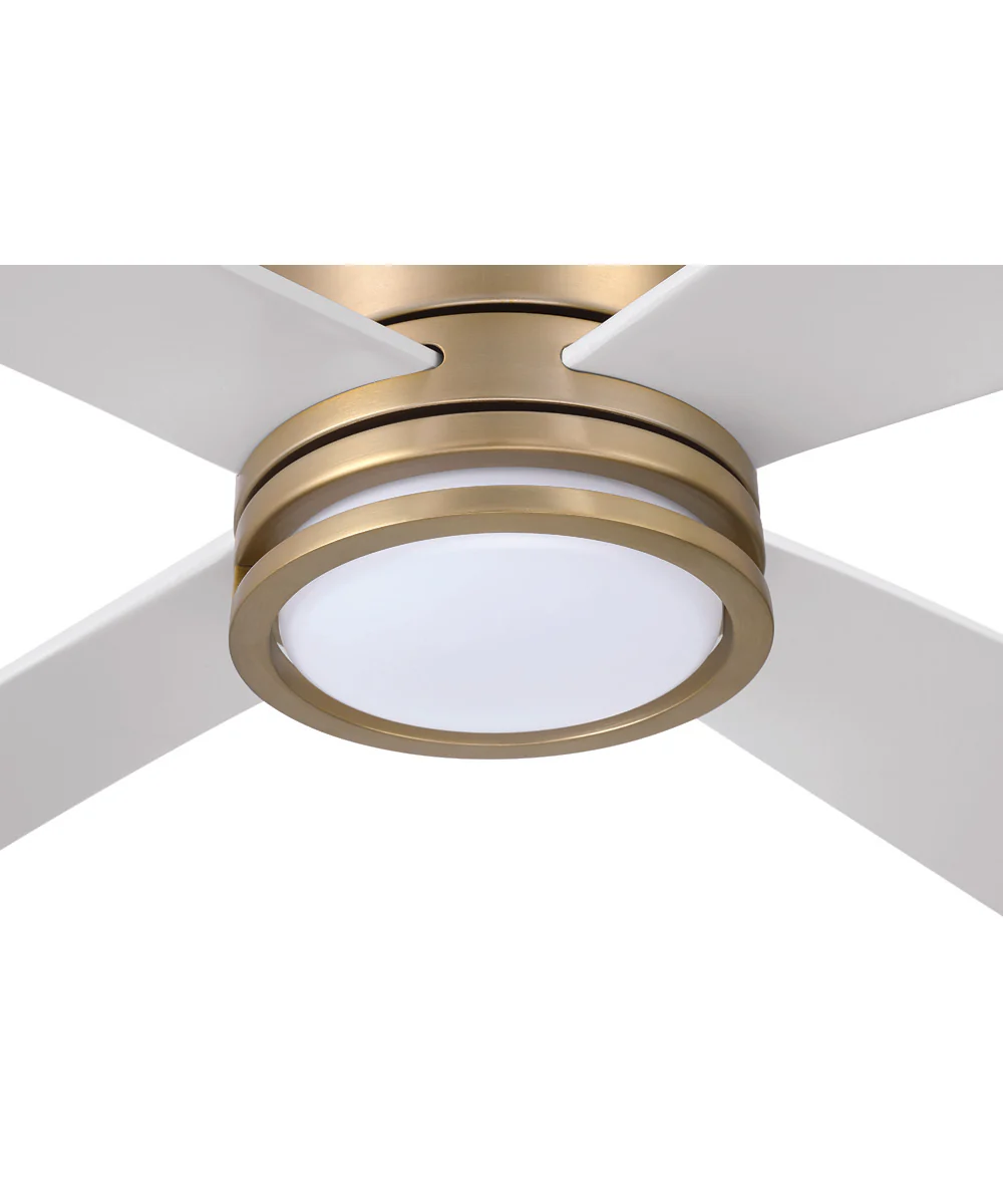 Rhett 52" 4-Blade Indoor/Outdoor Ceiling Fan Damp Rated 1-Light Fan Satin Brass - Image 5