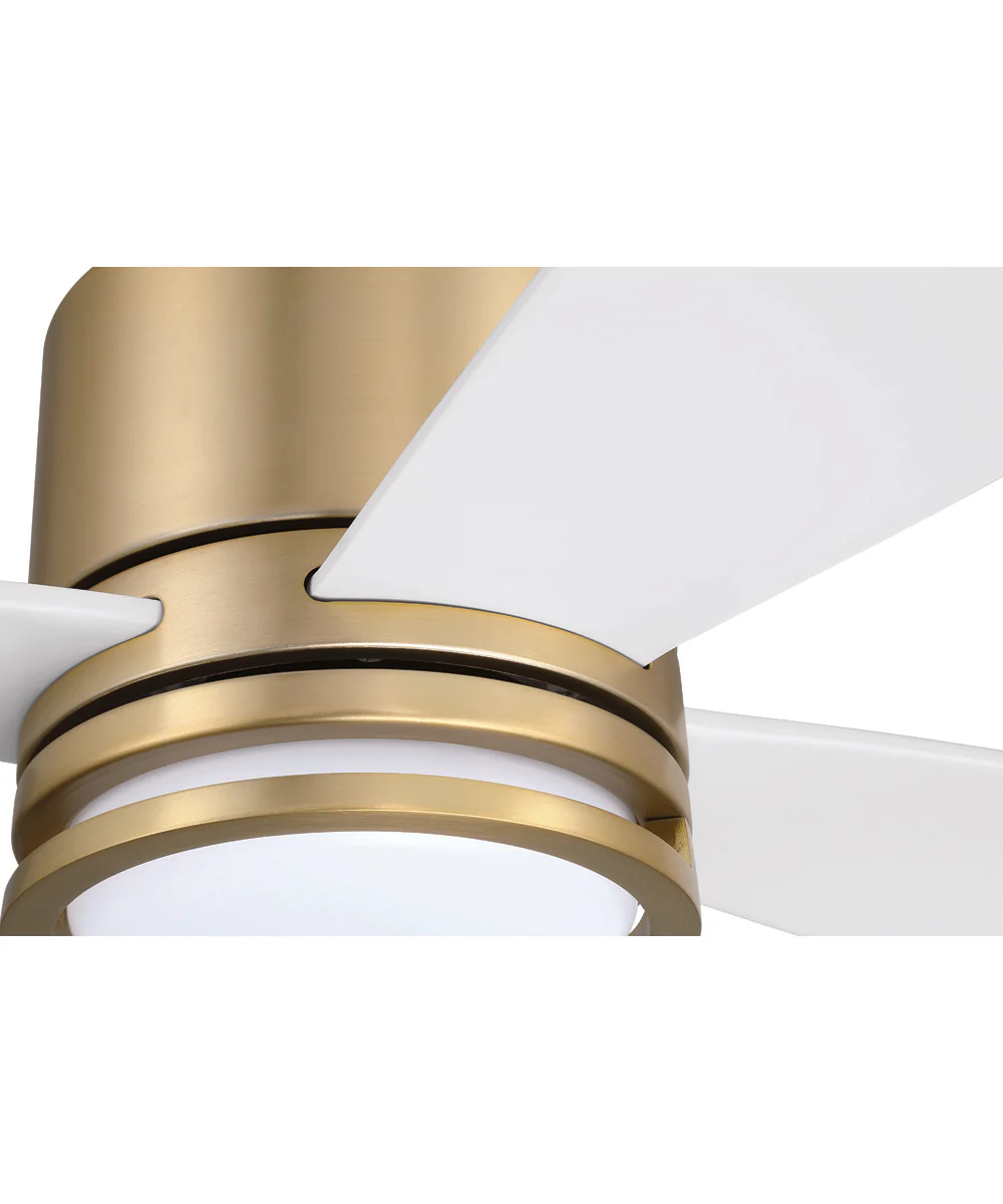 Rhett 52" 4-Blade Indoor/Outdoor Ceiling Fan Damp Rated 1-Light Fan Satin Brass - Image 6