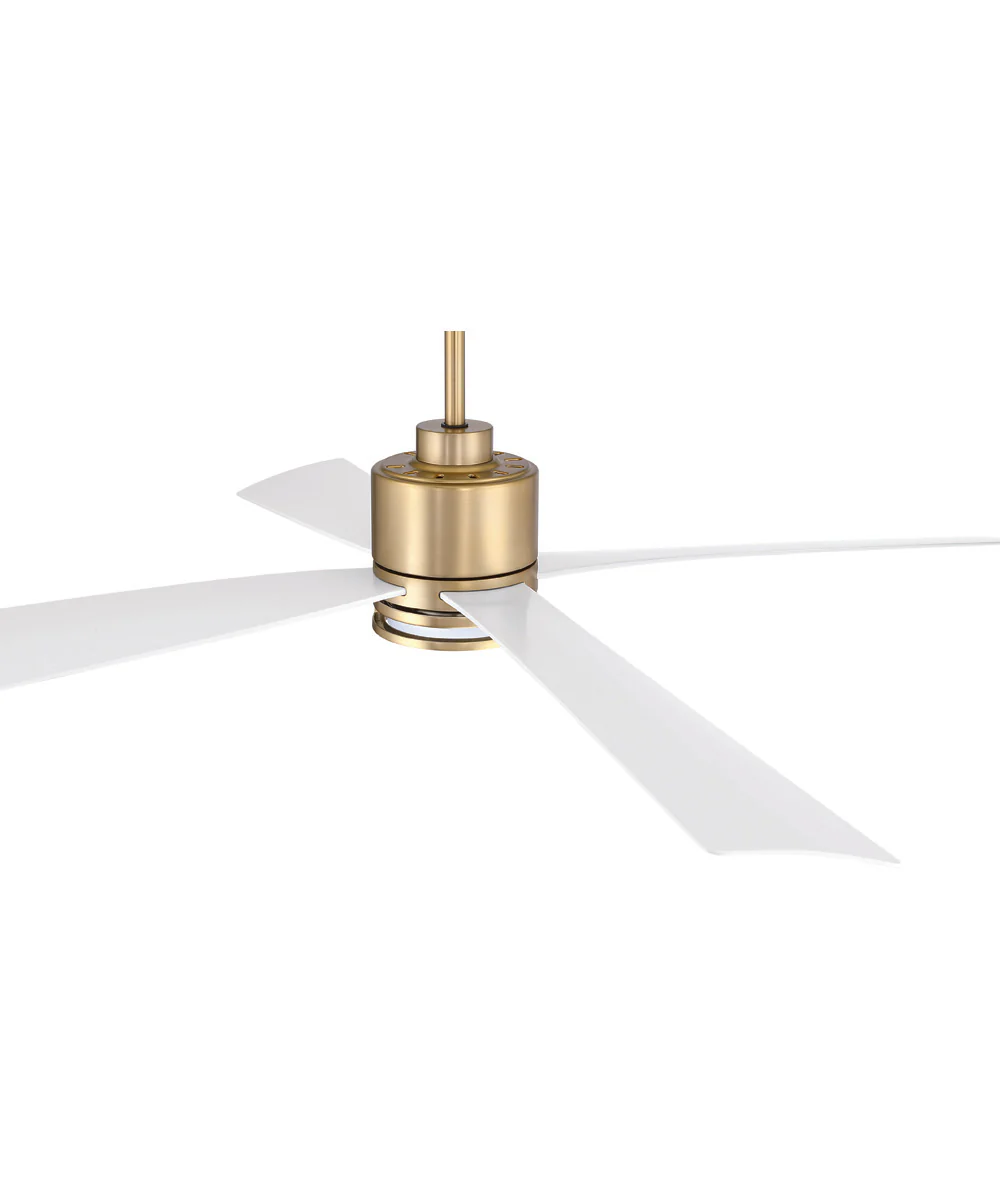 Rhett 52" 4-Blade Indoor/Outdoor Ceiling Fan Damp Rated 1-Light Fan Satin Brass - Image 9