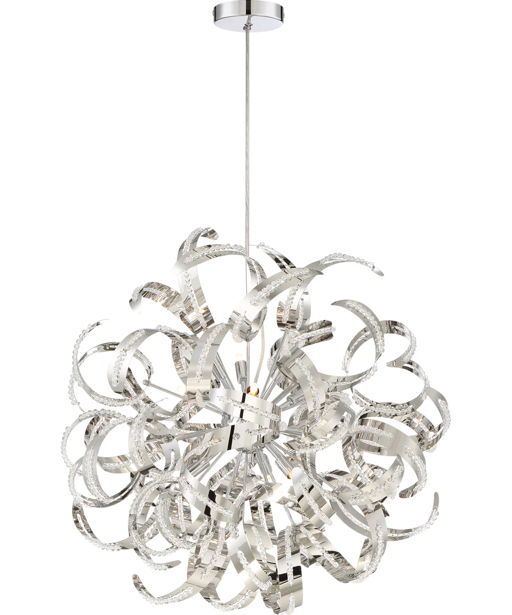 Ribbons 12-light Pendant Crystal Chrome - Image 2