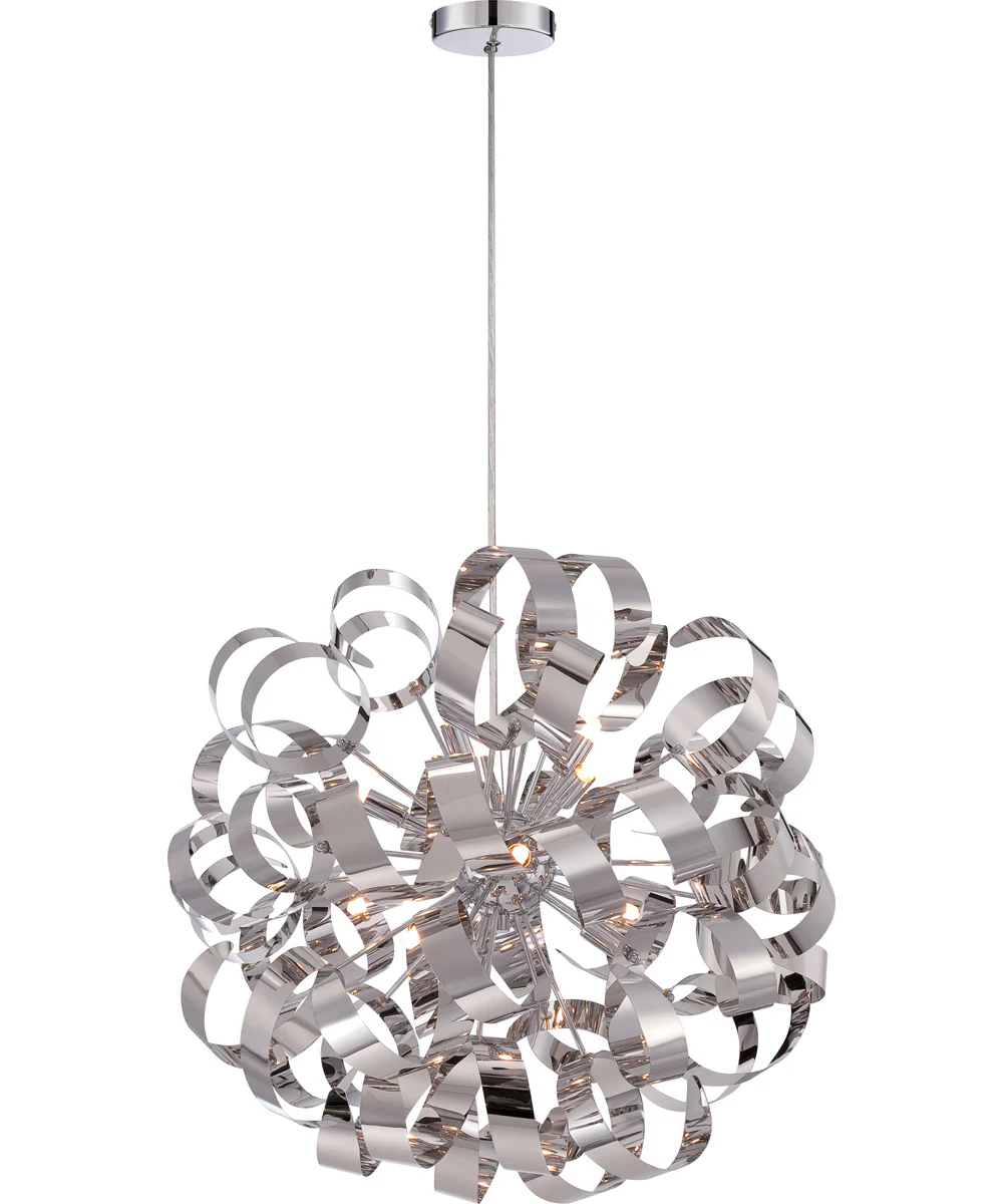 Ribbons 12-light Pendant Polished Chrome - Image 2
