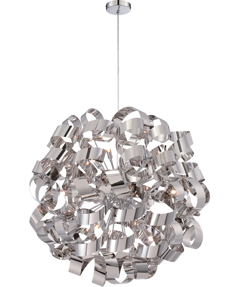 Ribbons 12-light Pendant Polished Chrome - Image 4