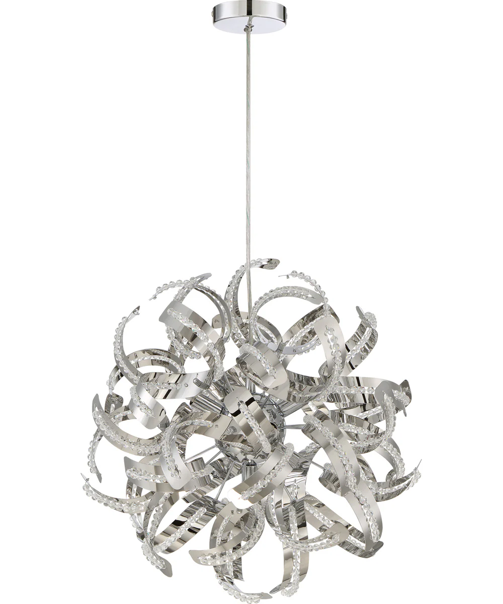 Ribbons 5-light Pendant Crystal Chrome - Image 3