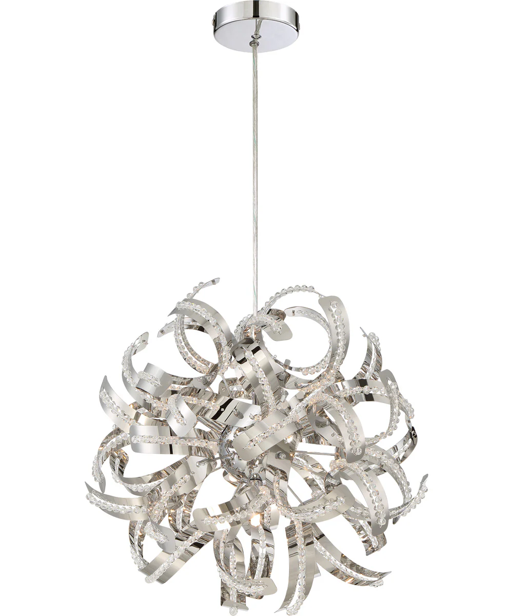 Ribbons 5-light Pendant Crystal Chrome - Image 4
