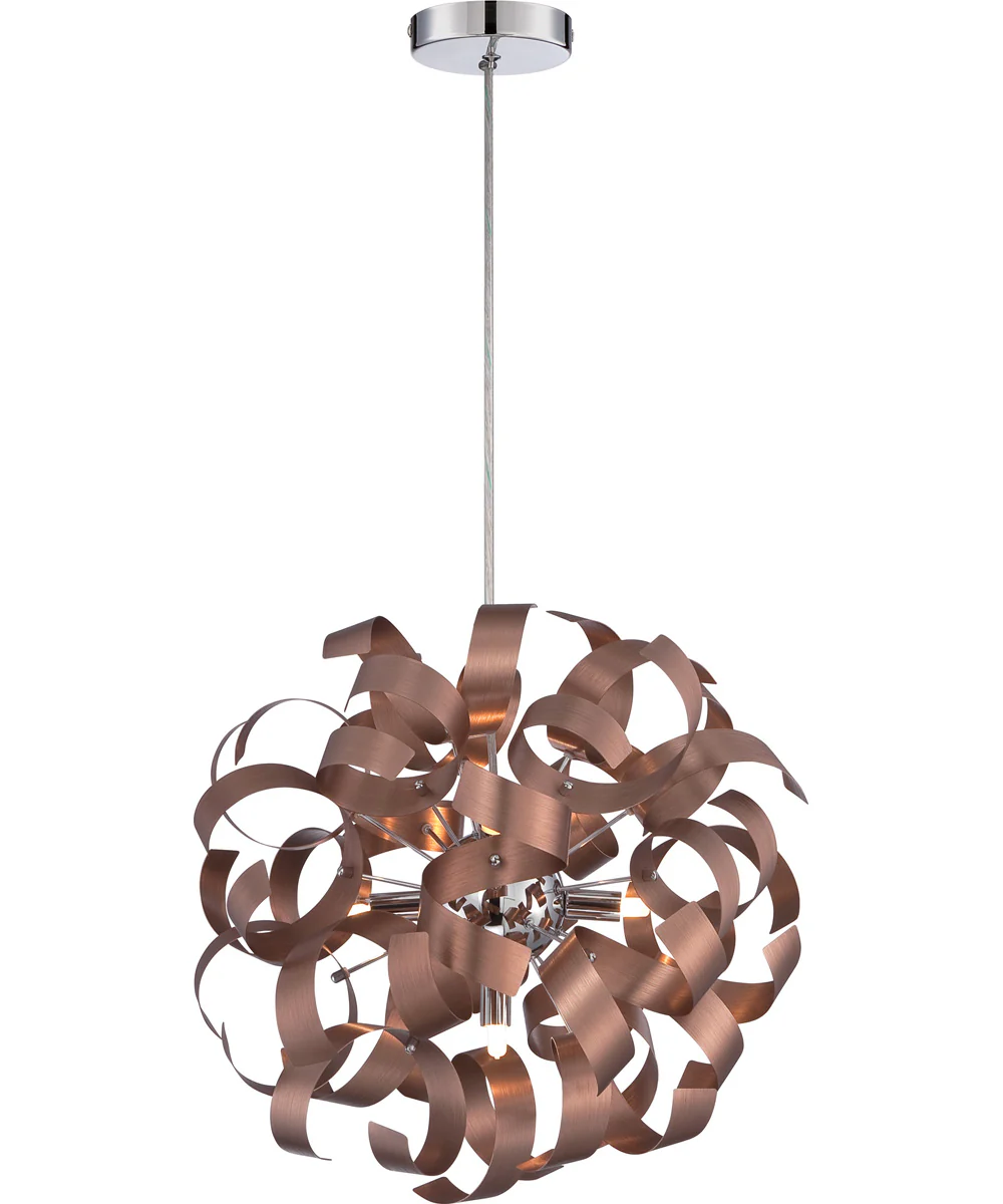 Ribbons 5-light Pendant Satin Copper - Image 2