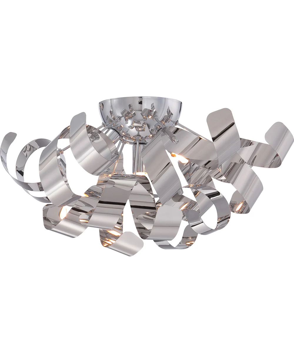 Ribbons Large 4-light Flush Mount Polished Chrome - Image 2