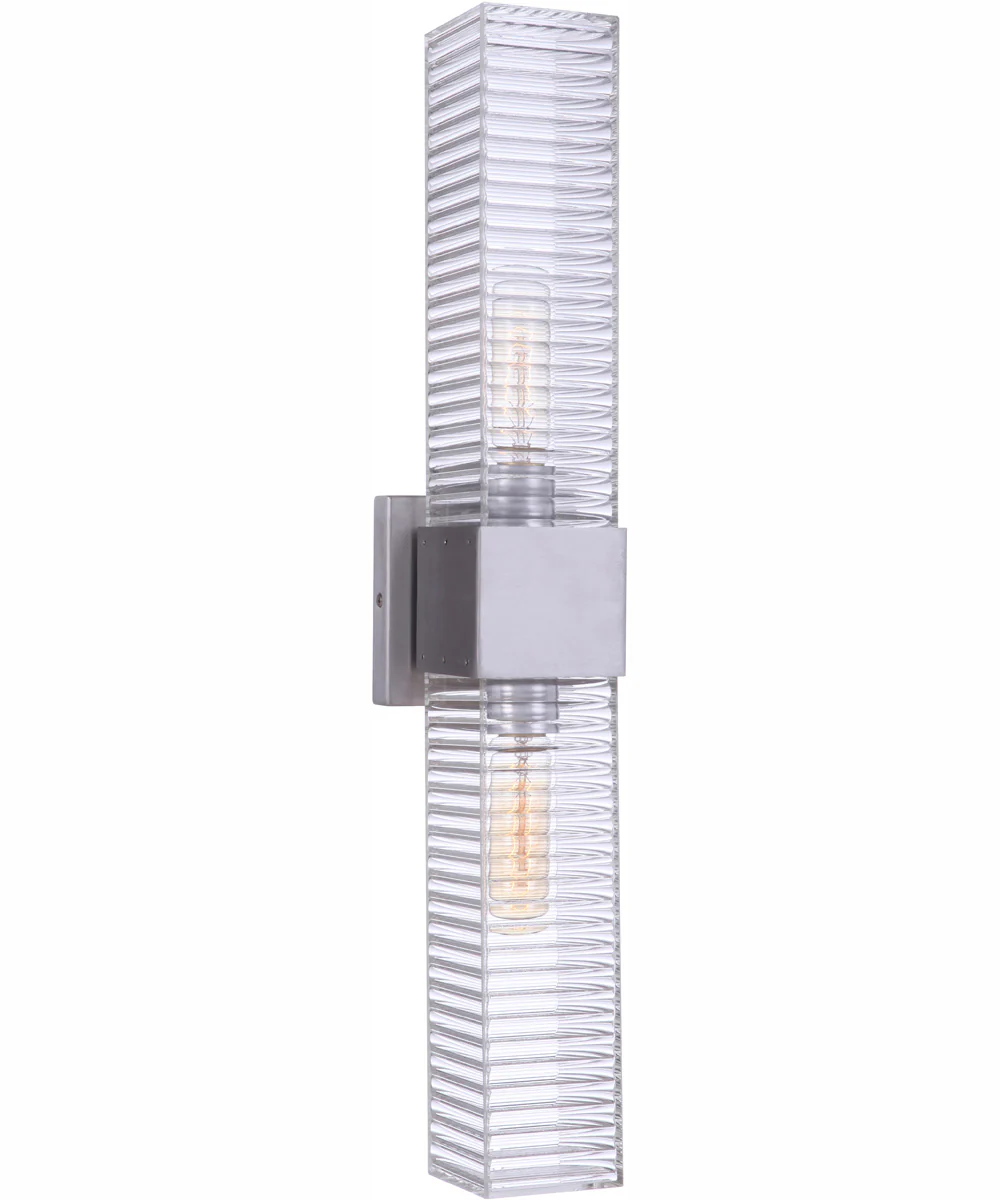 Ridge 2-Light Wall Sconce Satin Aluminum - Image 2