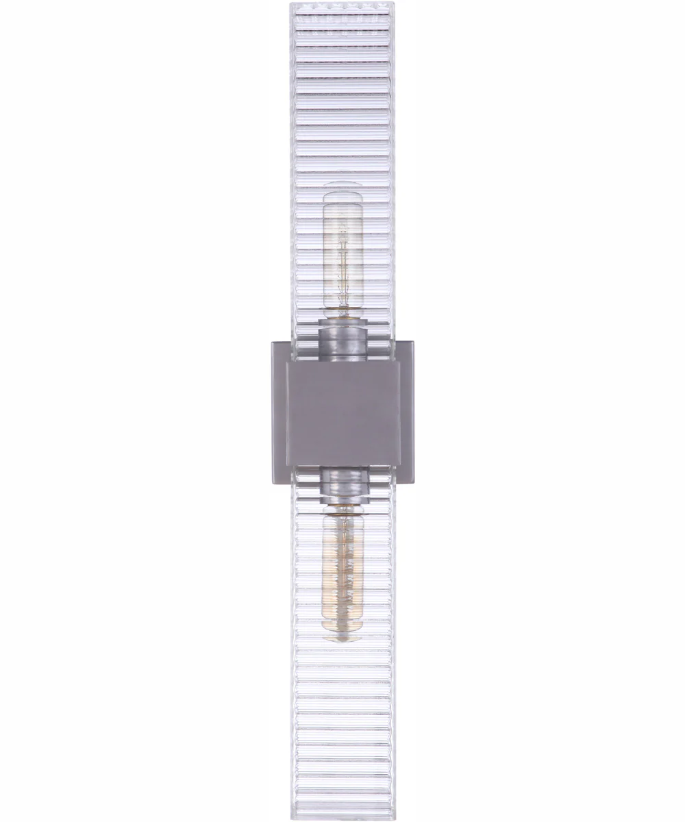 Ridge 2-Light Wall Sconce Satin Aluminum - Image 3