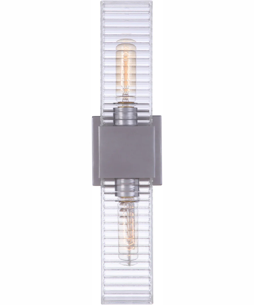 Ridge 2-Light Wall Sconce Satin Aluminum - Image 4