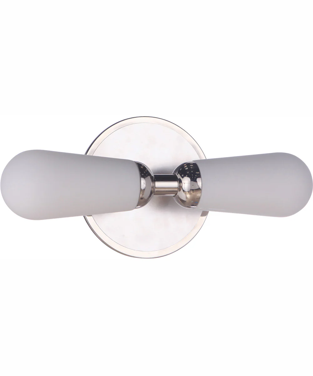 Riggs 2-Light Vanity Brushed Polished Nickel / Polished Nickel