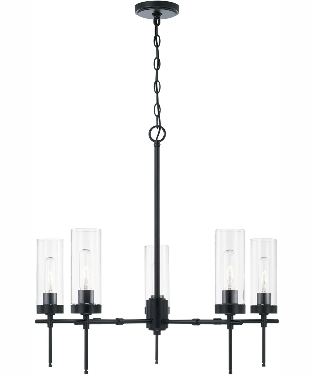 Riley 5-Light Chandelier Matte Black