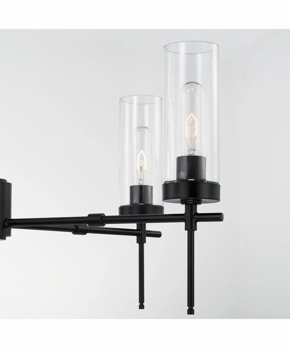 Riley 5-Light Chandelier Matte Black - Image 3