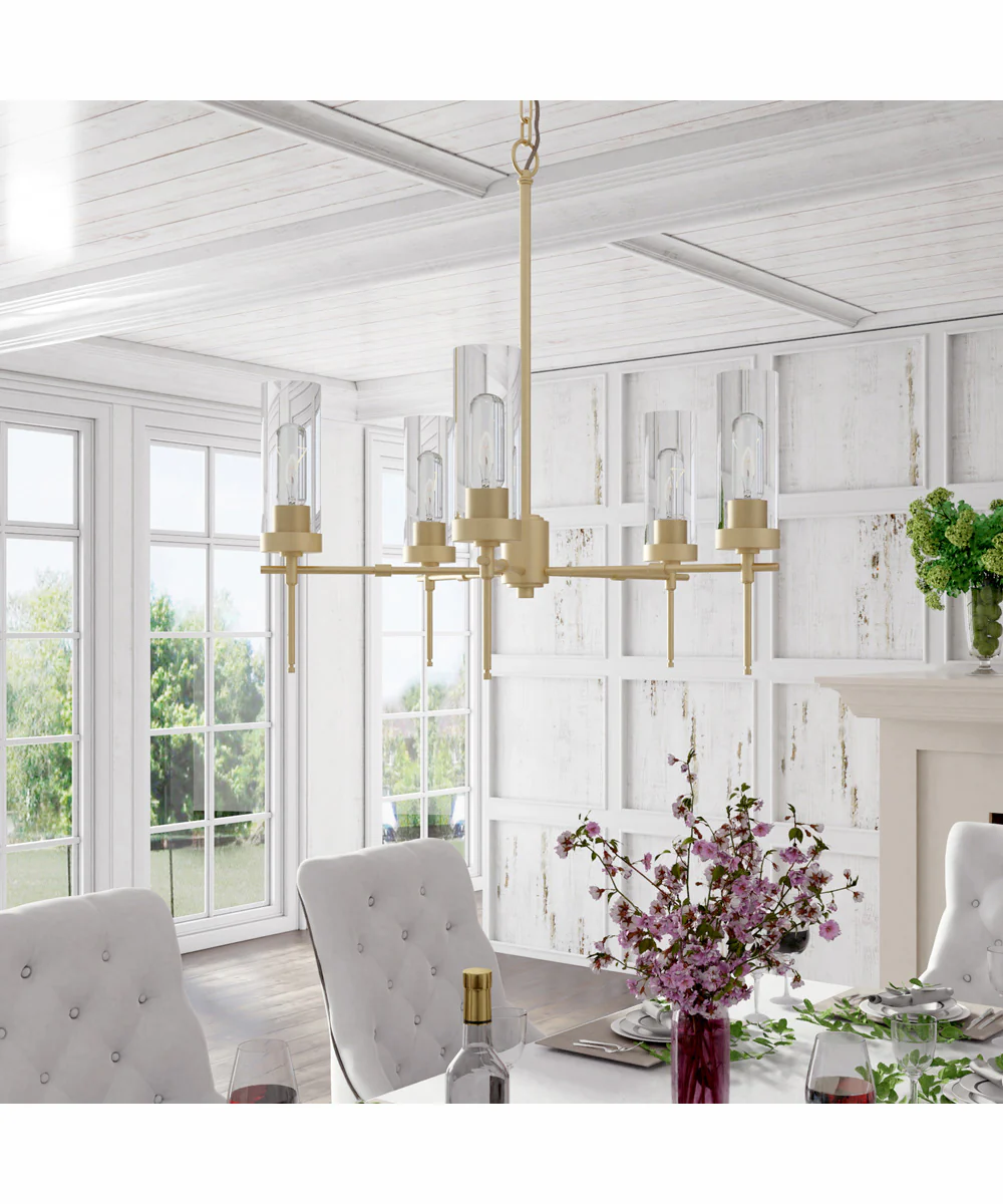 Riley 5-Light Chandelier Soft Gold - Image 2