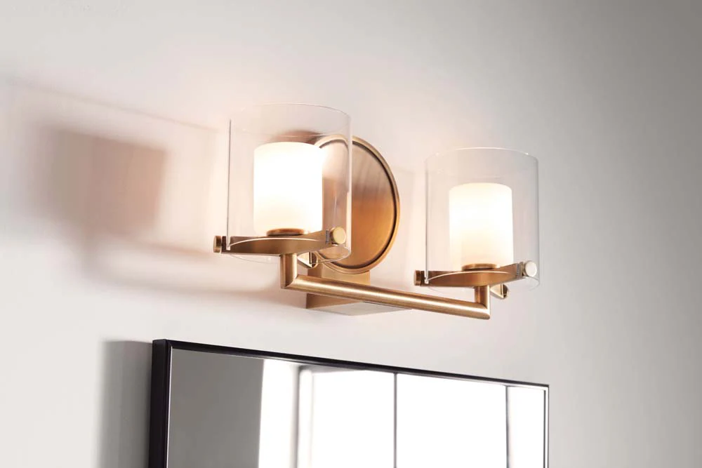 Rixon 2-Light Vanity in Heritage Brass - Image 3