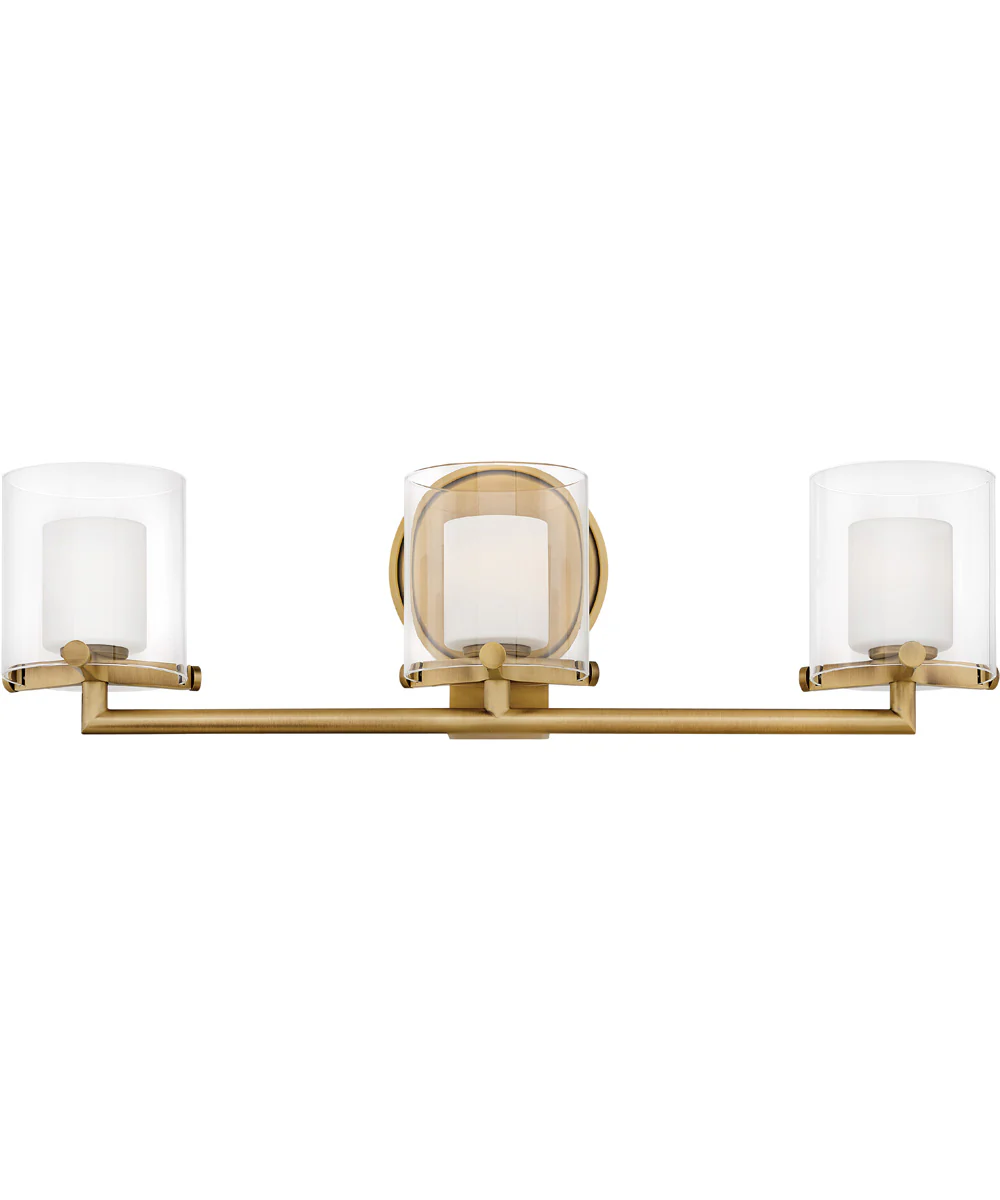 Rixon 3-Light Vanity in Heritage Brass