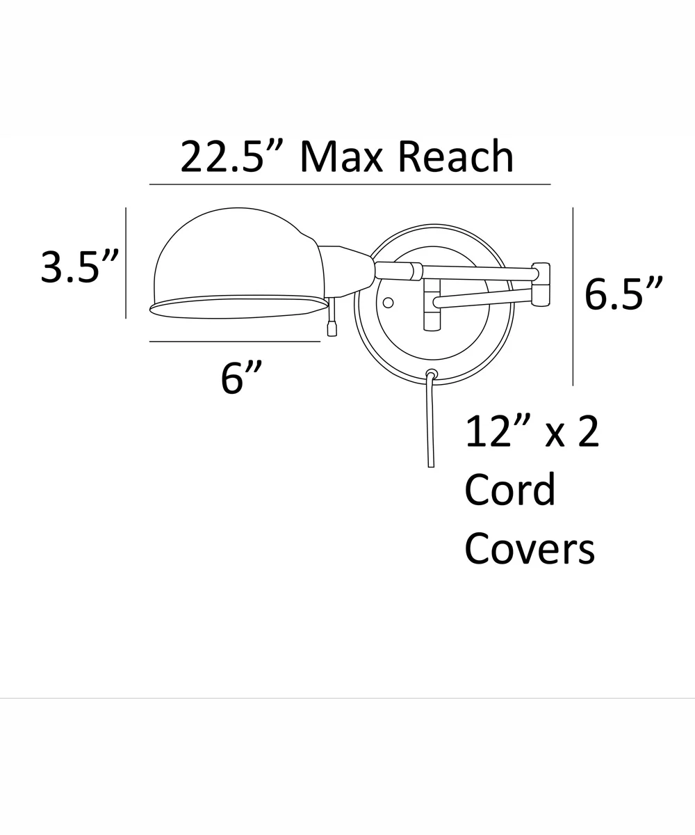 Rizzo 1-Light Swing-Arm Wall Lamp Ps - Image 4
