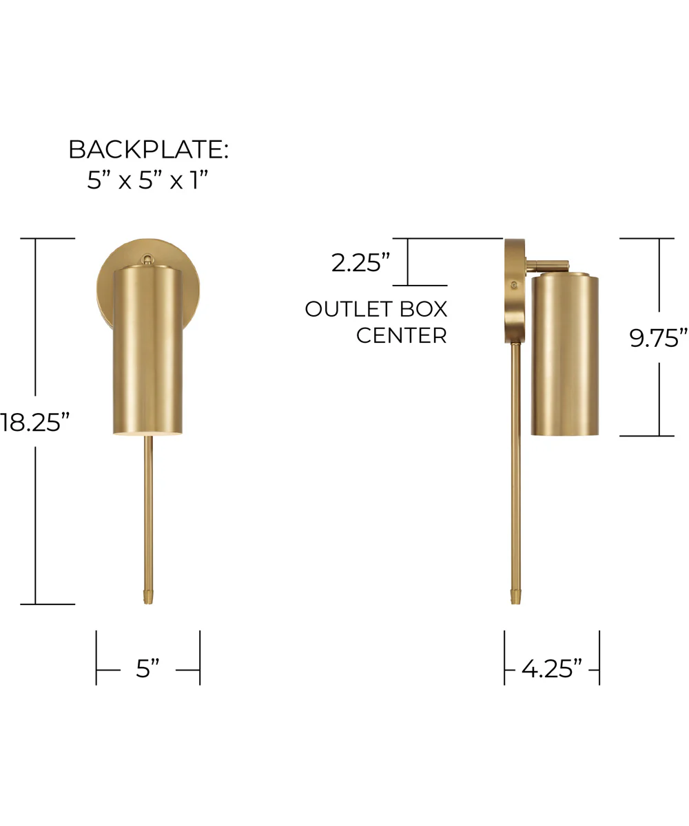 Robbie 1-Light Sconce Aged Brass - Image 7