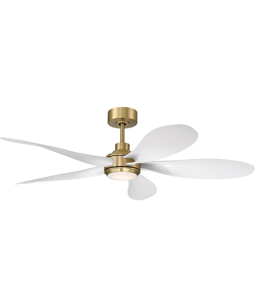 Rosalie 52" 5-Blade Indoor ceiling Fan 1-Light Fan Satin Brass - Image 2