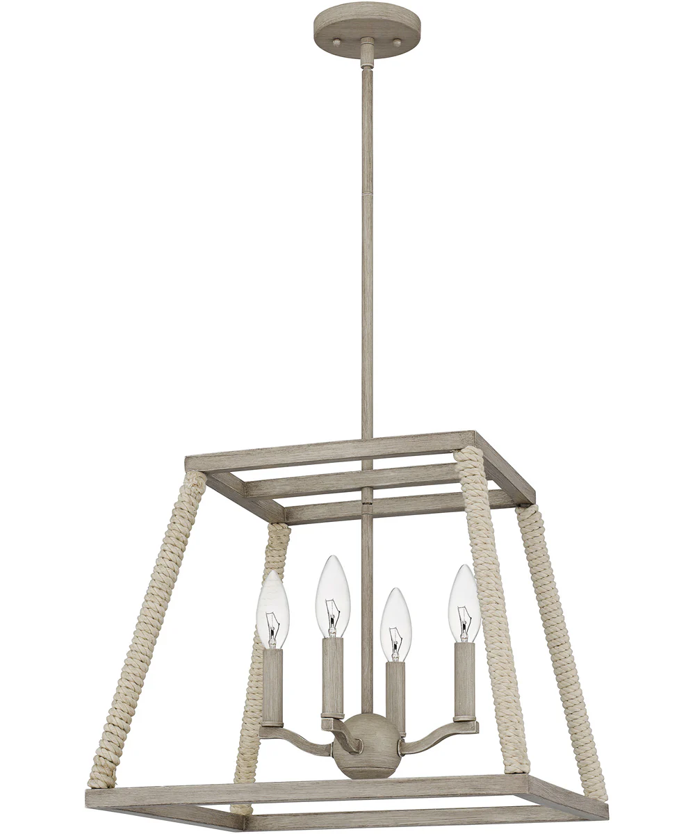 Rosalind 4-light Pendant Grey Washed Oak - Image 3