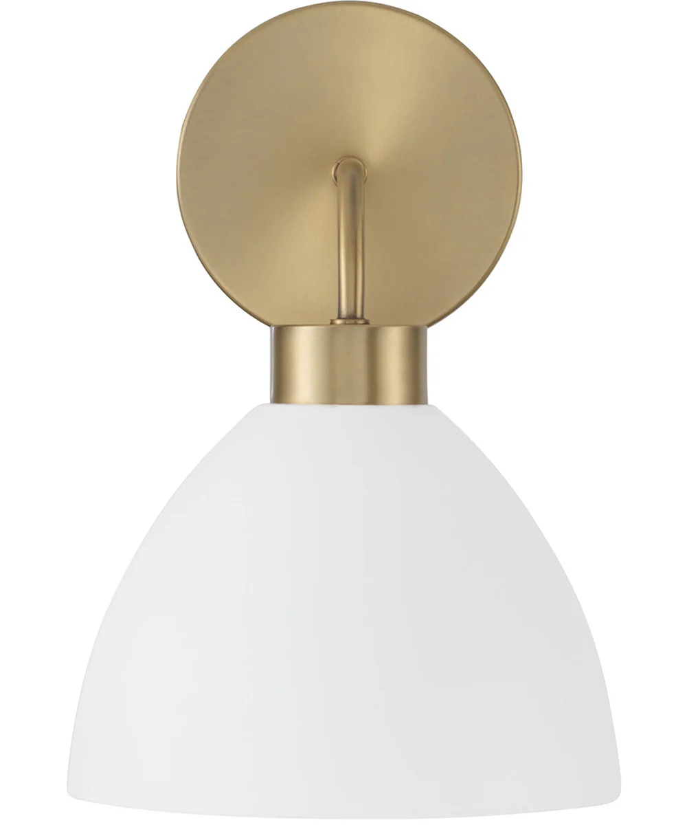 Ross 1-Light Sconce Aged Brass and White - Image 4