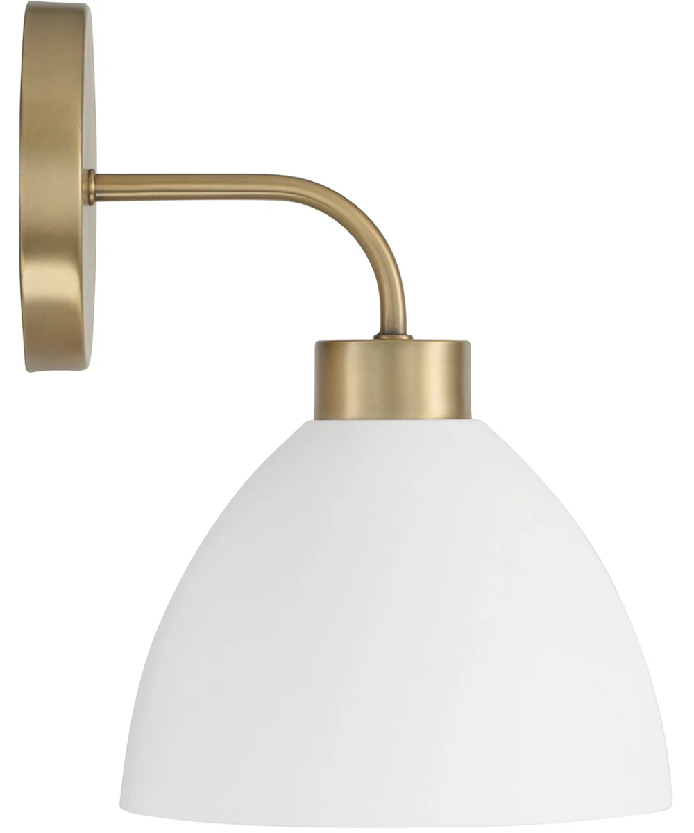 Ross 1-Light Sconce Aged Brass and White - Image 5