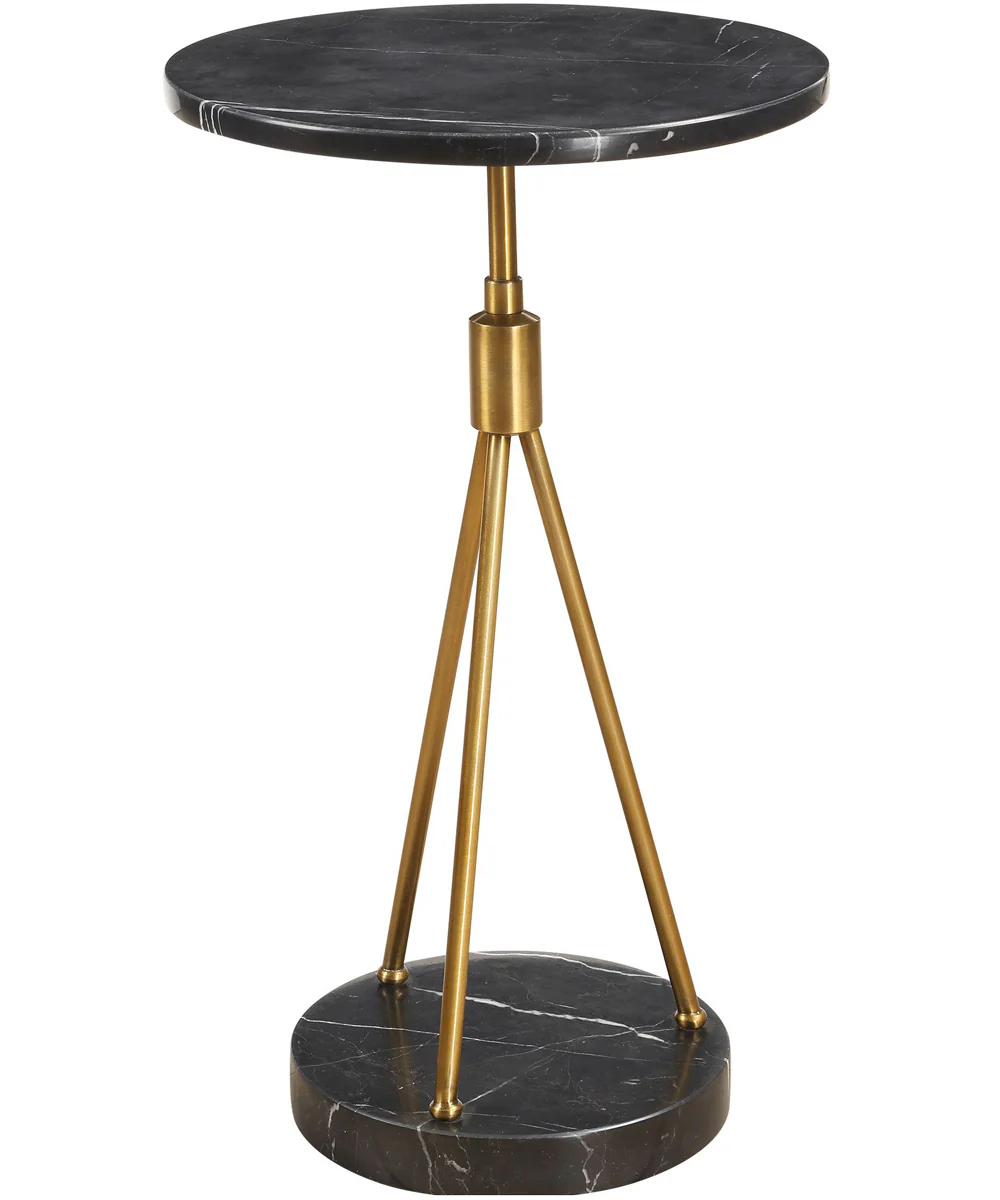 Rosston Black Marble Accent Table - Image 4