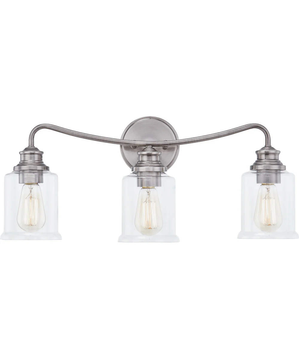 Rover Large 3-light Bath Light Polished Antique Nickel - Image 2