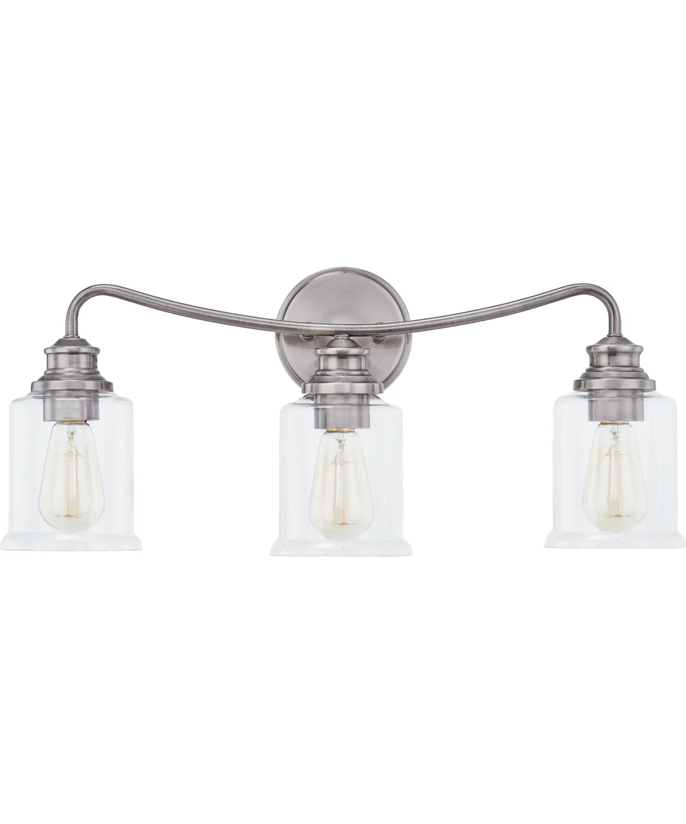 Rover Large 3-light Bath Light Polished Antique Nickel - Image 3