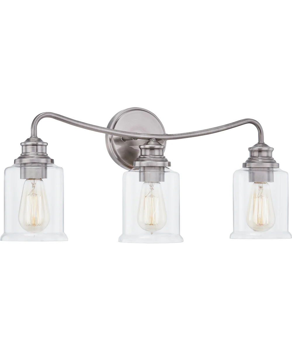 Rover Large 3-light Bath Light Polished Antique Nickel - Image 4