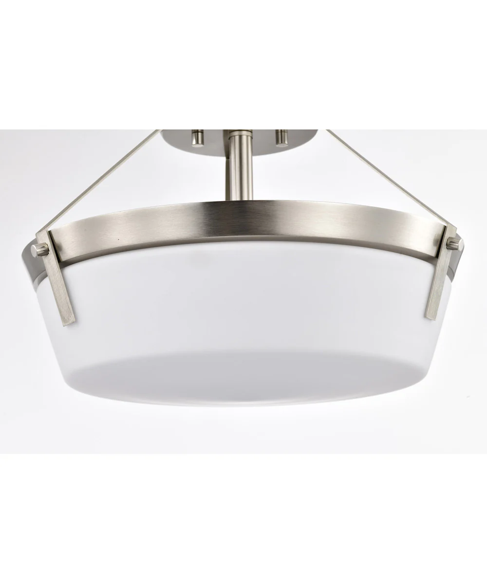 Rowen 3-Light Close-to-Ceiling Brushed Nickel - Image 9