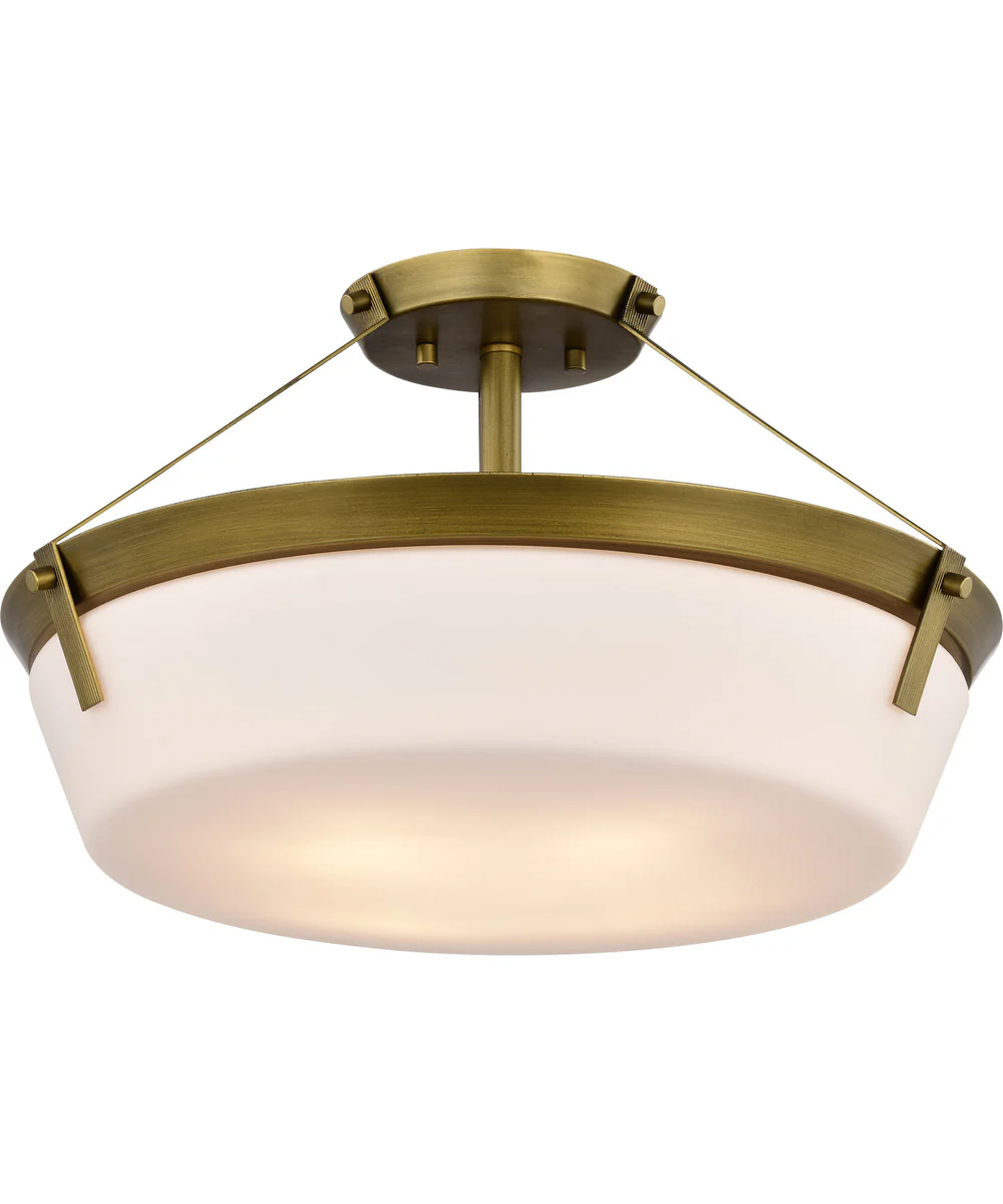 Rowen 4-Light Close-to-Ceiling Natural Brass - Image 2