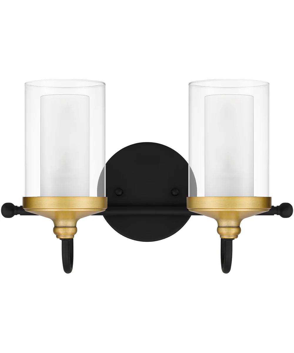 Rowland Medium 2-light Bath Light Matte Black - Image 3
