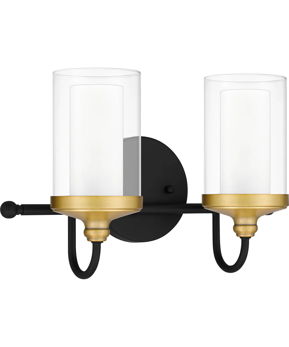Rowland Medium 2-light Bath Light Matte Black - Image 4