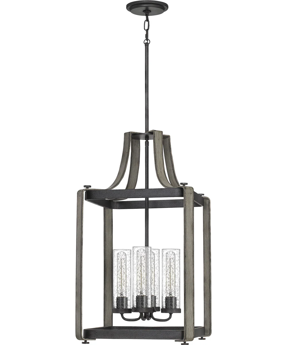Rowling 4-light Pendant Weathered White Maple - Image 3