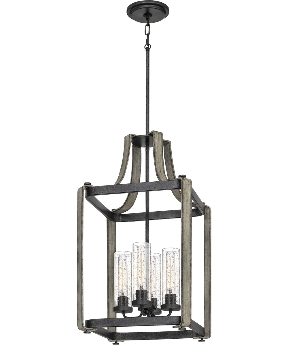 Rowling 4-light Pendant Weathered White Maple - Image 4