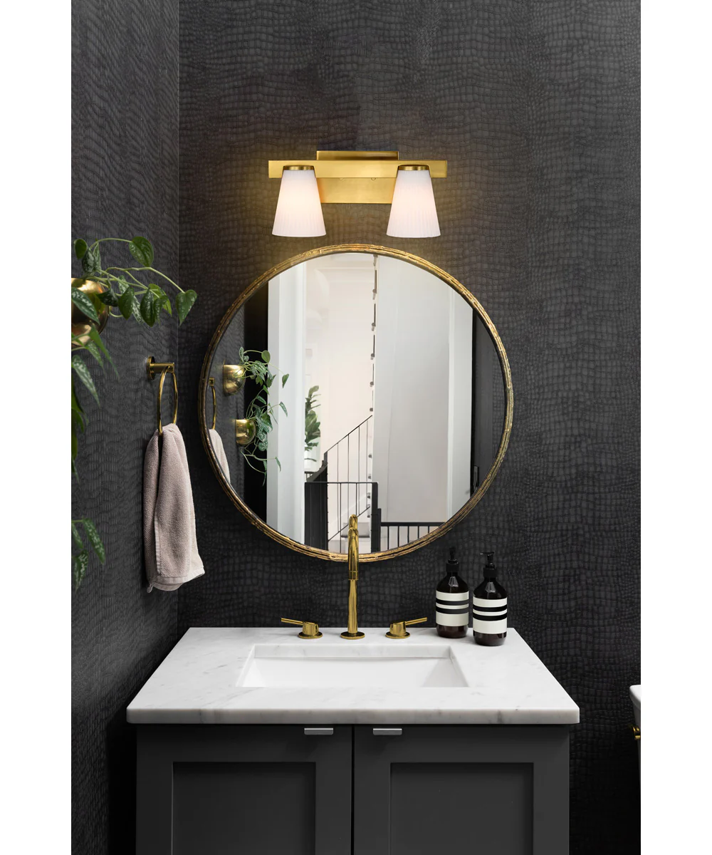 Royale 2-Light Vanity & Wall Burnished Brass - Image 2