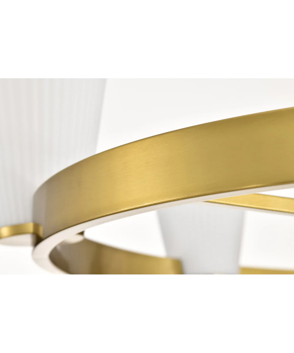 Royale 5-Light Chandelier Burnished Brass - Image 9