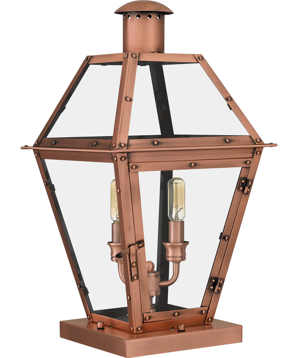 Rue De Royal 2-light Outdoor Post Light Aged Copper - Image 2