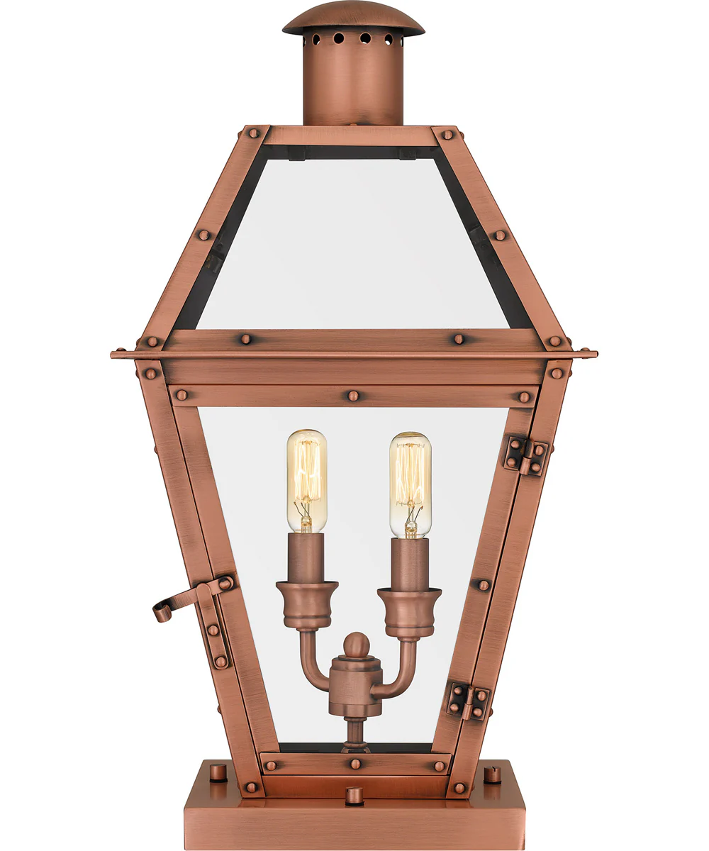 Rue De Royal 2-light Outdoor Post Light Aged Copper - Image 3