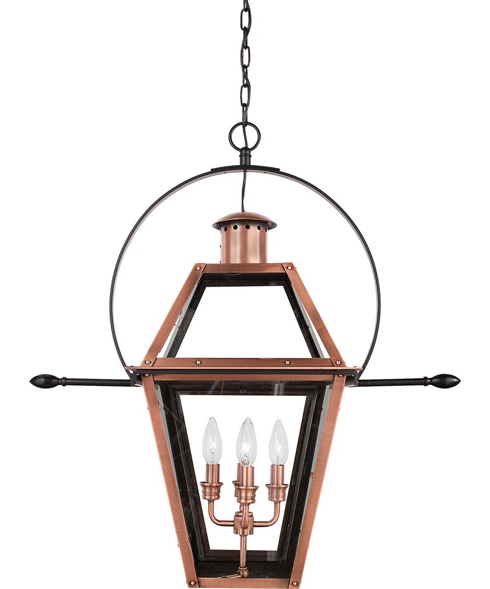 Rue De Royal Extra Large 4-light Outdoor Pendant Light Aged Copper - Image 4