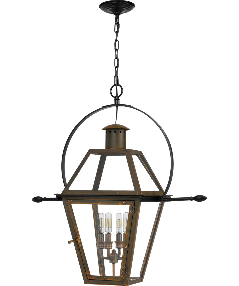 Rue De Royal Extra Large 4-light Outdoor Pendant Light Industrial Bronze - Image 3
