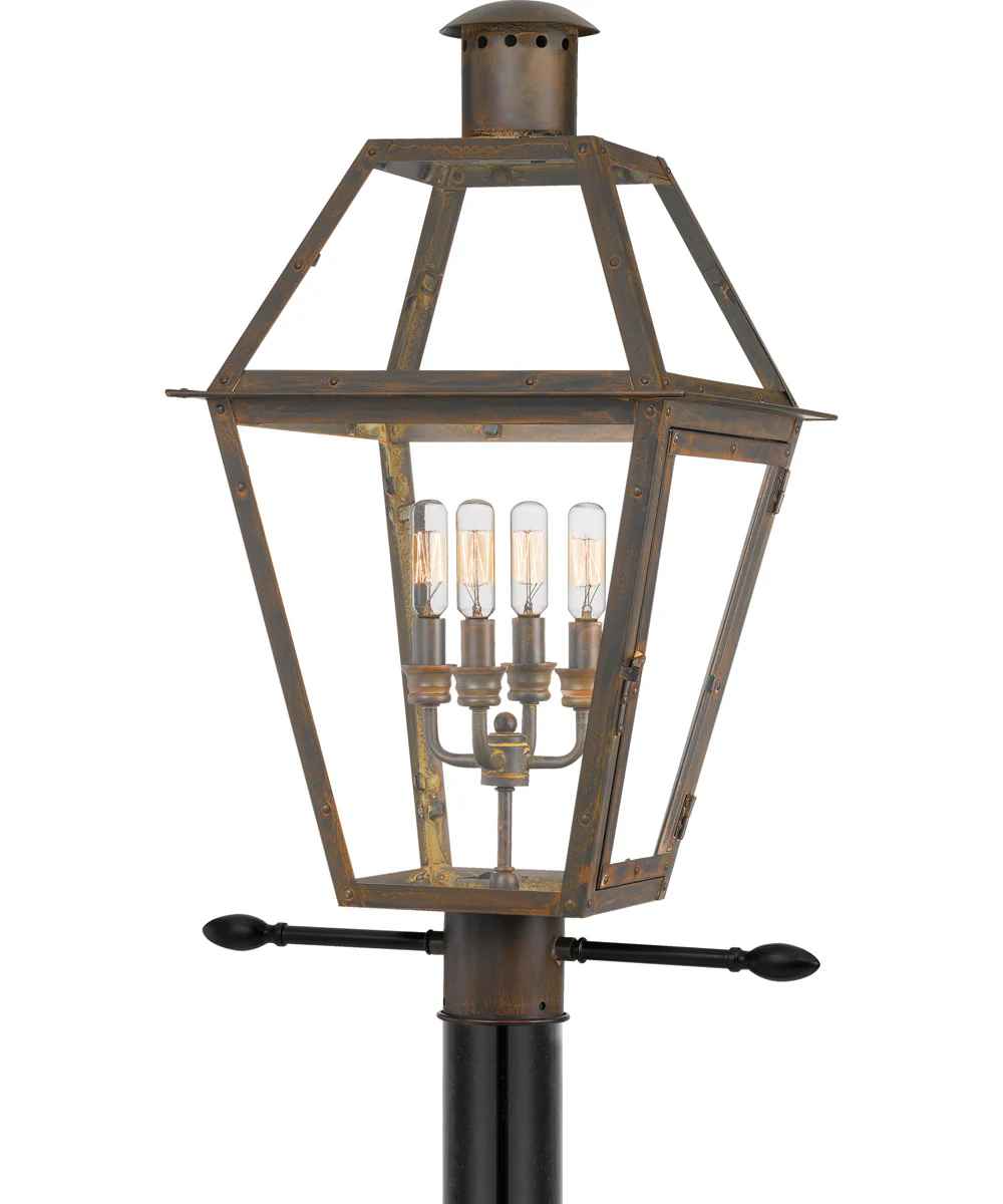 Rue De Royal Extra Large 4-light Outdoor Post Light Industrial Bronze - Image 2